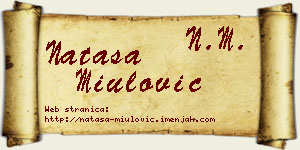 Nataša Miulović vizit kartica